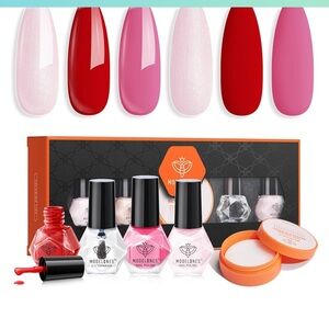 Modelones Nail Polish, 3 Colors Pink Tones Nail Glitter Polish with  Nail Polish